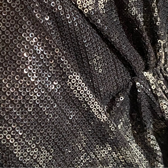 Sequined dress with see-through mesh bodice “cut out” look. 2nd Day brand, Sz 10 - Picture 8 of 10
